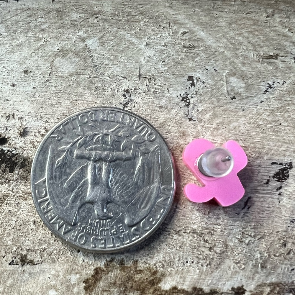 Pink Cactus Stud Earrings |‎ Western Boho Acrylic Jewelry - Picture 4 of 4